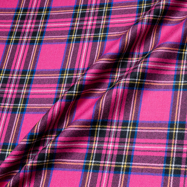 Pink & Multi-Coloured Pure Wool Tartan