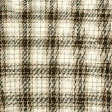 Brown, Beige & Cream Tartan Pure Wool