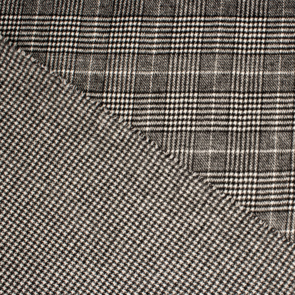 Double Faced Check & Dogtooth Poly Blend