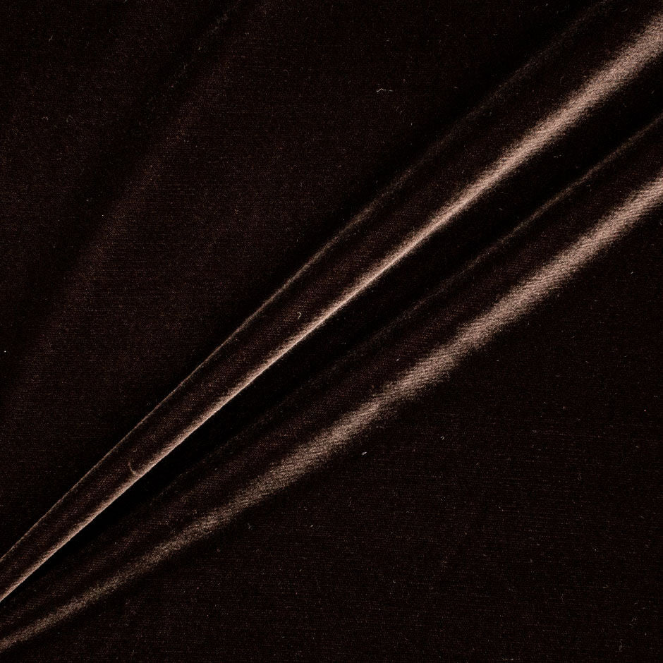 Plain Dark Brown Rayon Velvet