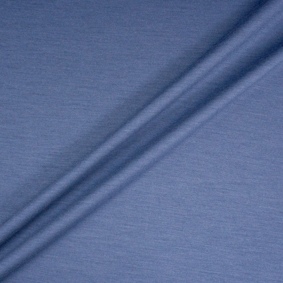 Steel Blue Stretch Wool Jersey