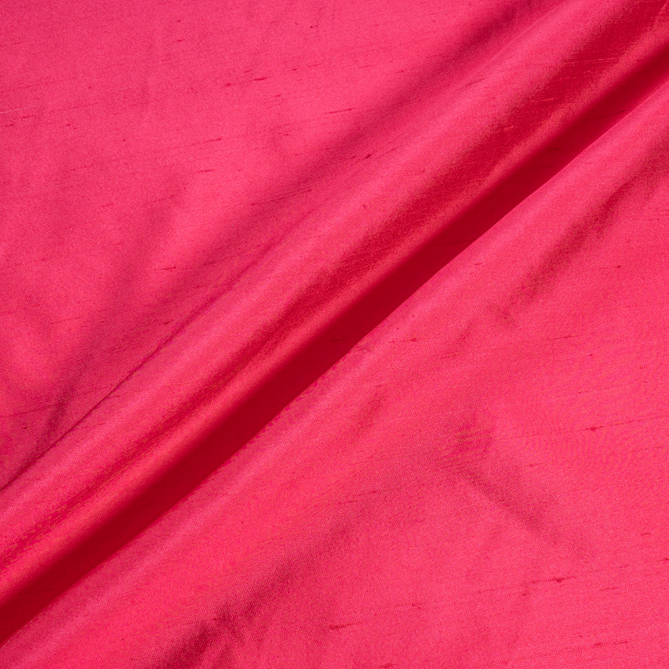 Bright Raspberry Pink Silk Shantung