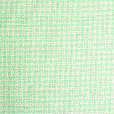 Mint Green & Ivory Checkered Wool Blend