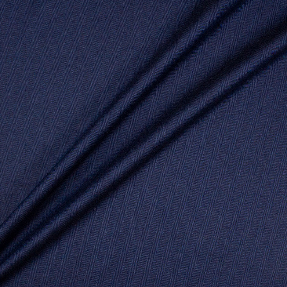 Blue Herringbone 'Cashmere Award' Italian Suiting