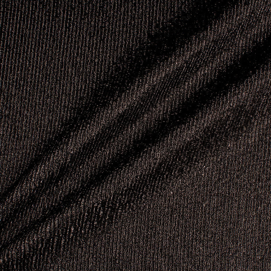 Ebony Metallic Crinkled Silk Blend Lamé