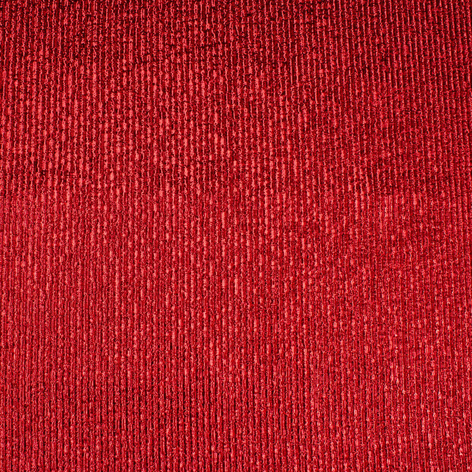 Crimson Red Crinkled Metallic Silk Blend Lamé