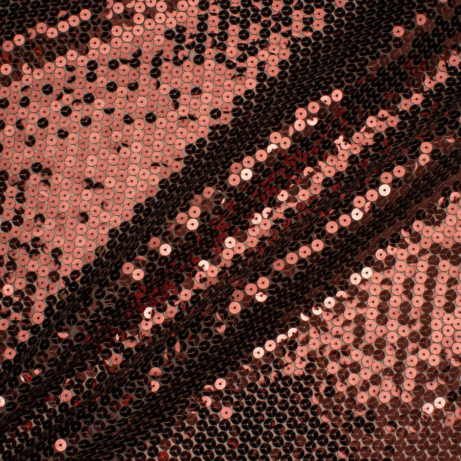 Rich Bronze Sequinned Organza