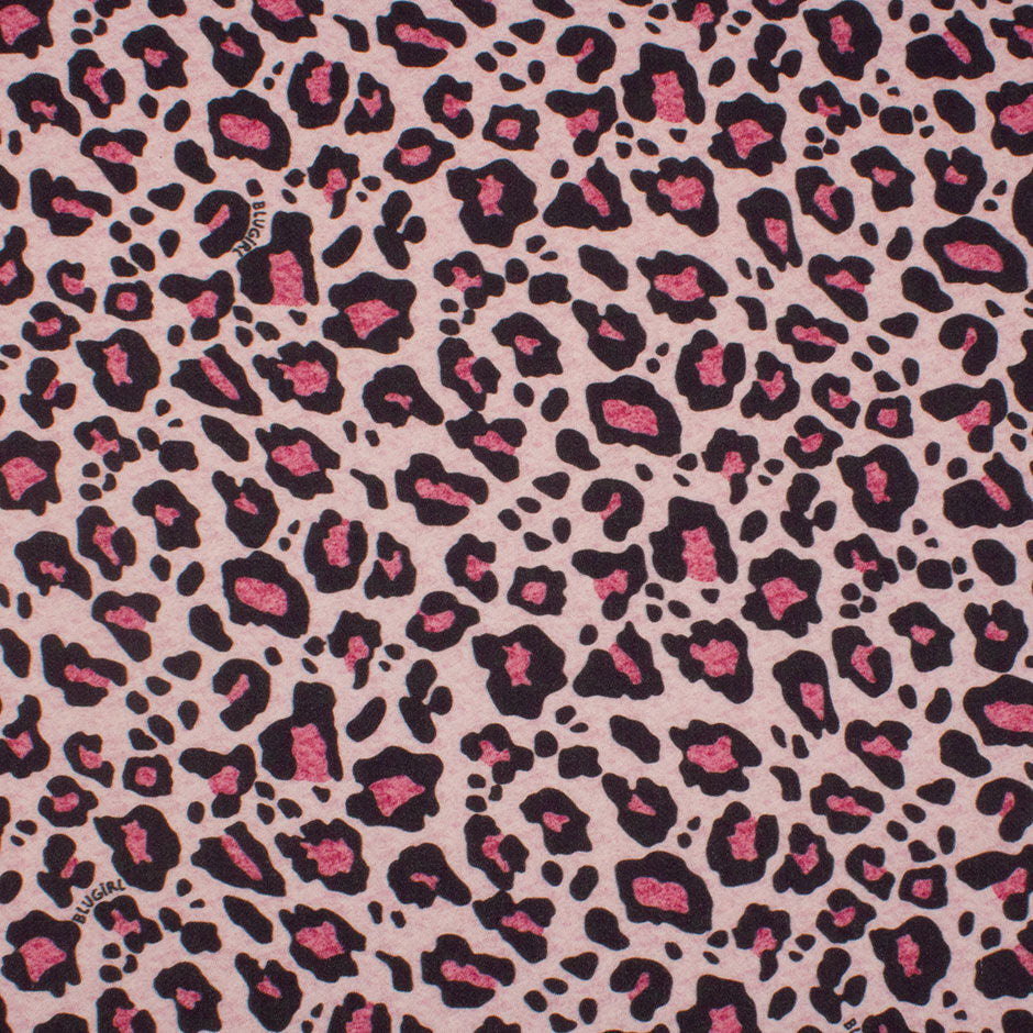 Pink & Dark Grey Animal Printed Pure Wool