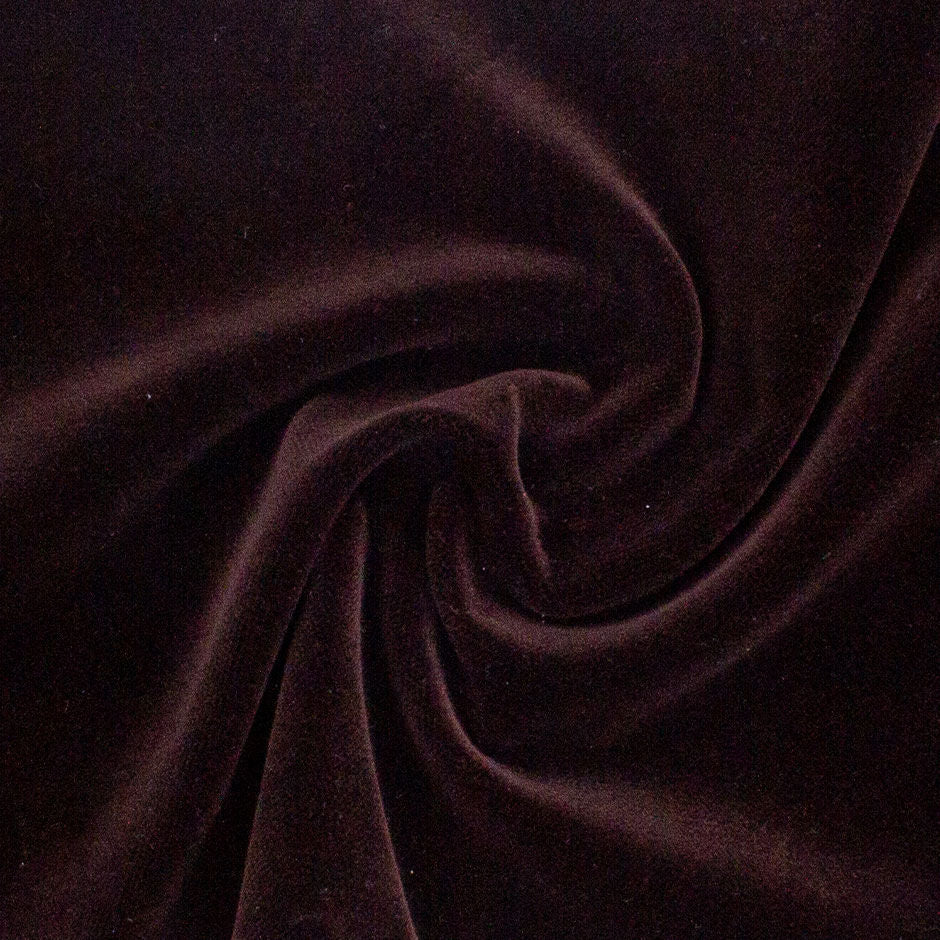 Deep Bordeaux Cotton Blend Velvet