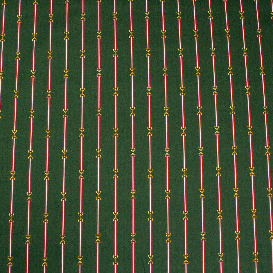 Links Printed Racing Green Luxury Cotton (A 1.75m Piece)