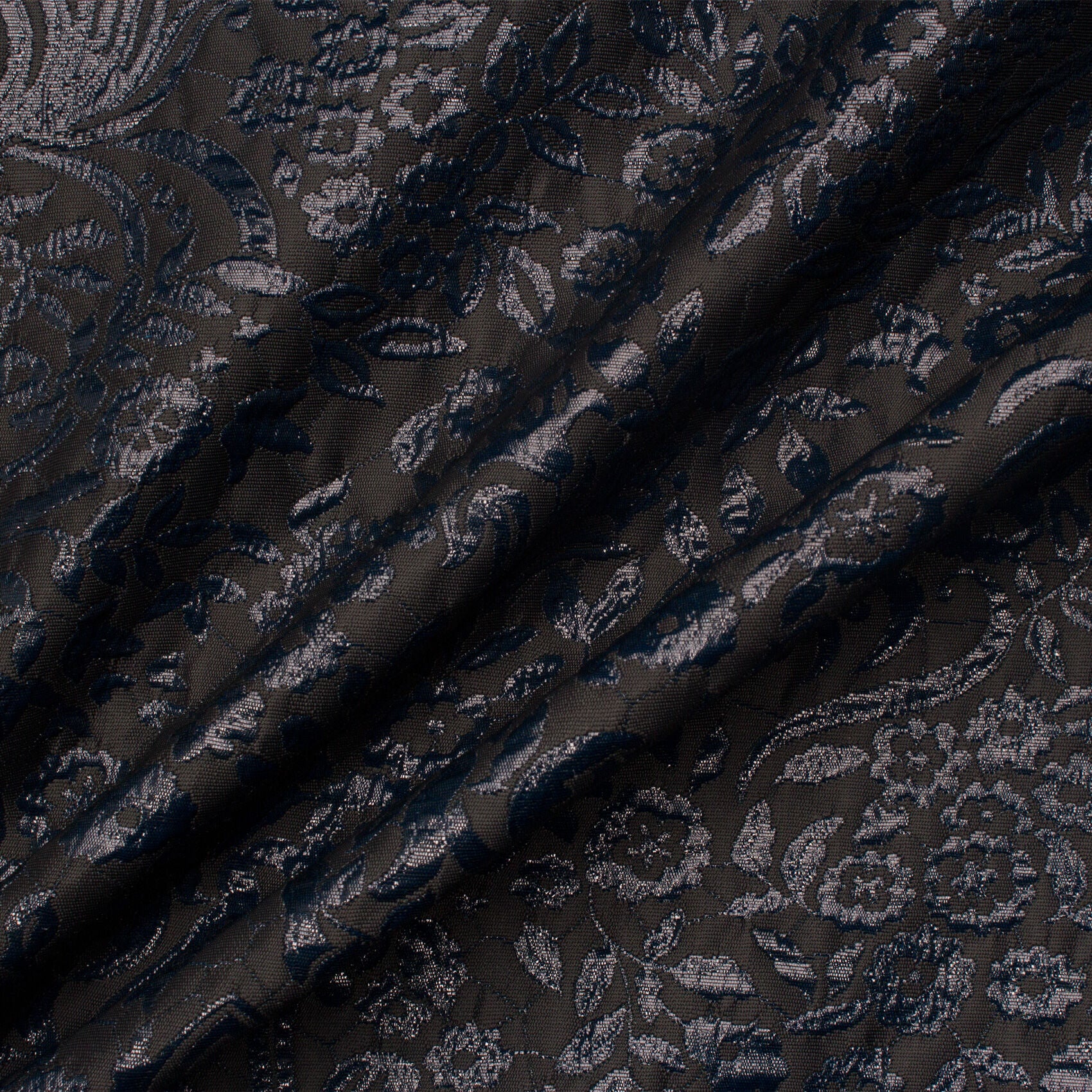 Midnight Blue Lurex Brocade