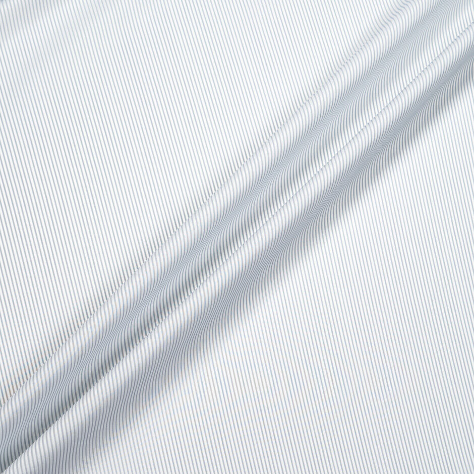 Pale Grey Pinstriped Superfine Pure Cotton