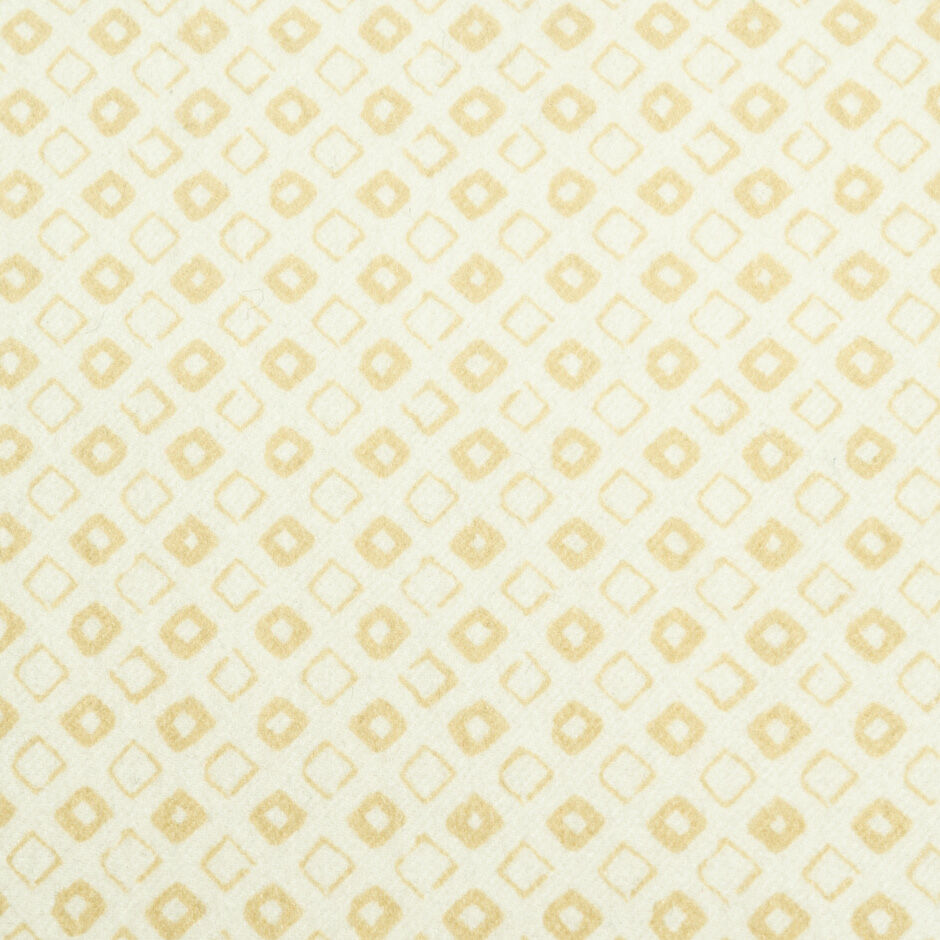 Yellow Diamond Printed Ivory Pure Cashmere