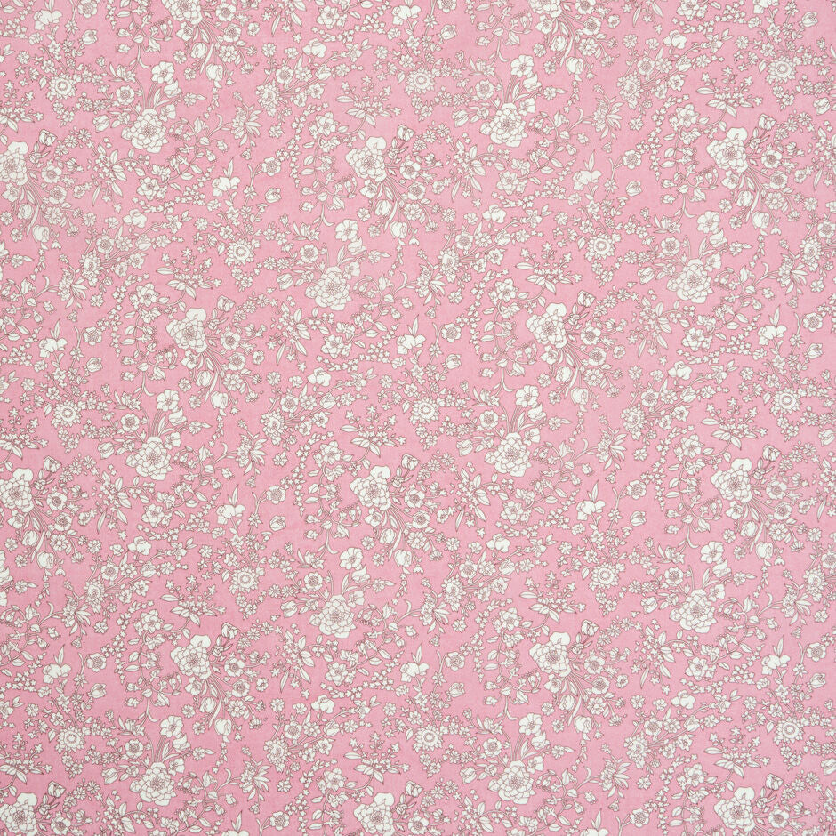 Candy Pink 'Summer Blooms' Tana Lawn Cotton (A 2.70m Piece)