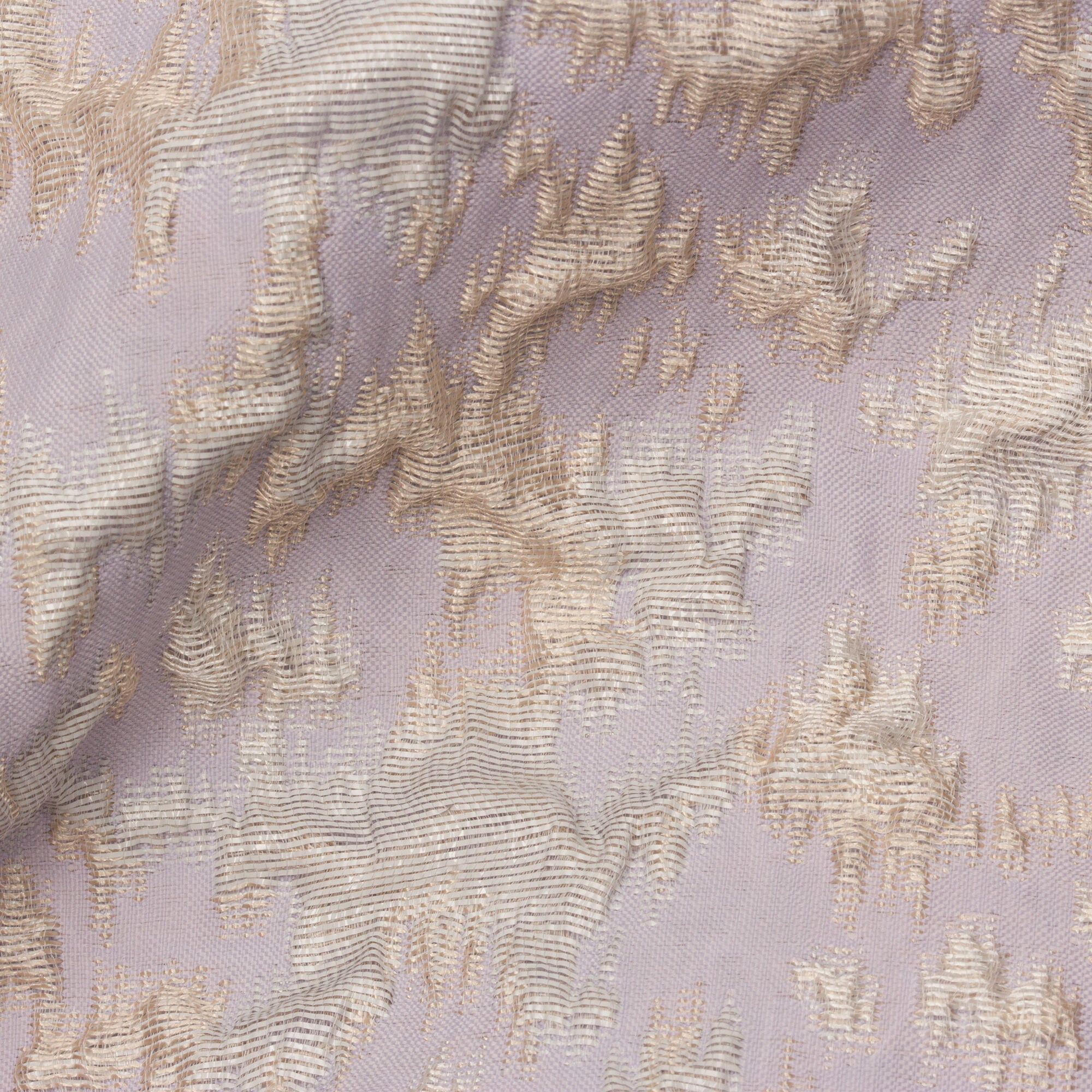 Pastel Lilac and Silver Grey Silk Brocade