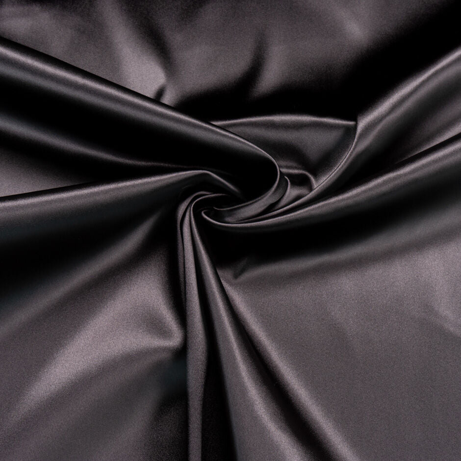 Chocolate Brown Stretch Satin