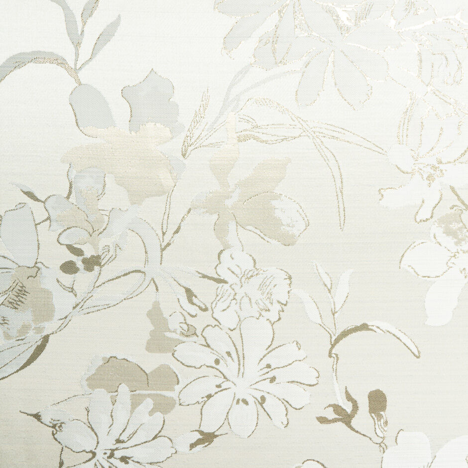 Ivory & Gold Floral Jacquard Brocade