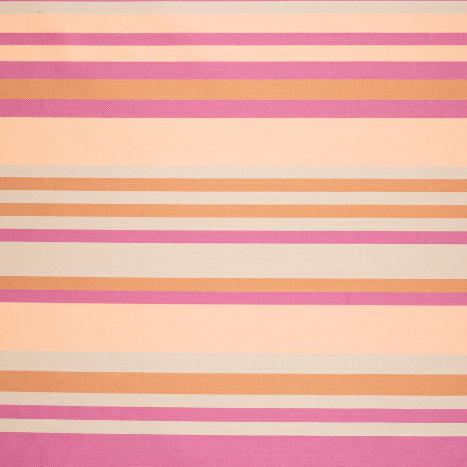 Oranges & Pink Striped Poly Shantung