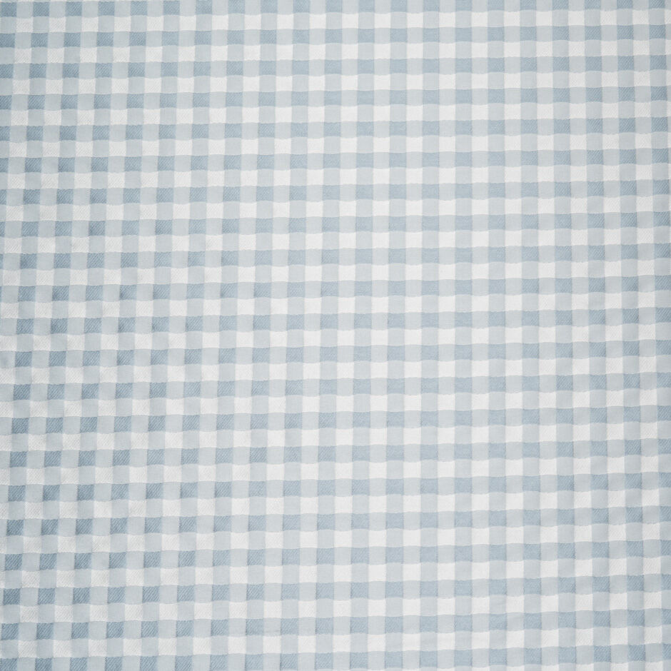 Dusty Blue & White Gingham Mikado