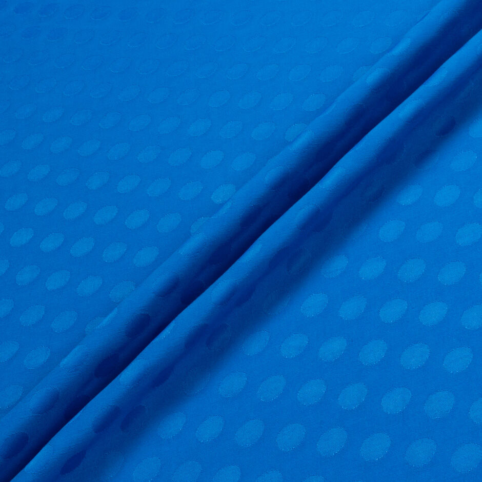 Royal Blue Spot Jacquard Microfibre