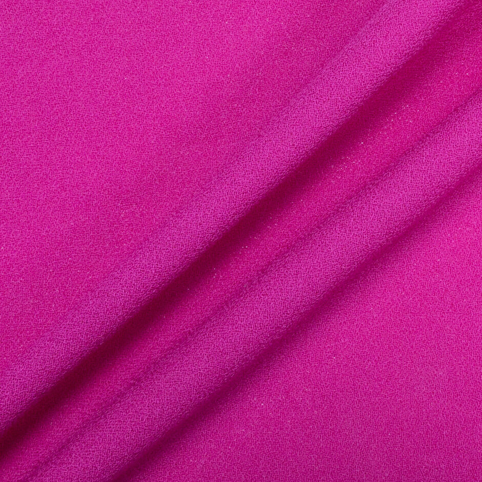 Bright Magenta Single Wool Crêpe