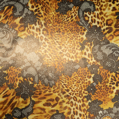 Brown & Orange Animal Printed Stretch Cotton