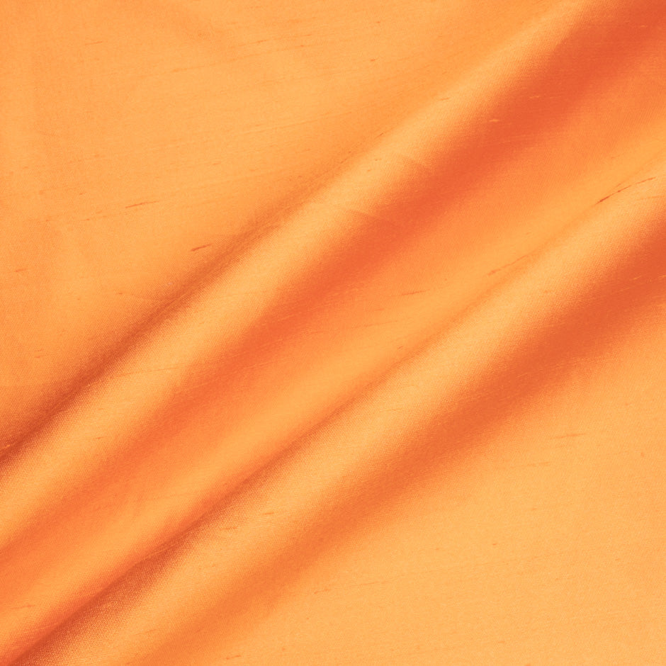 Mango Orange Pure Silk Shantung