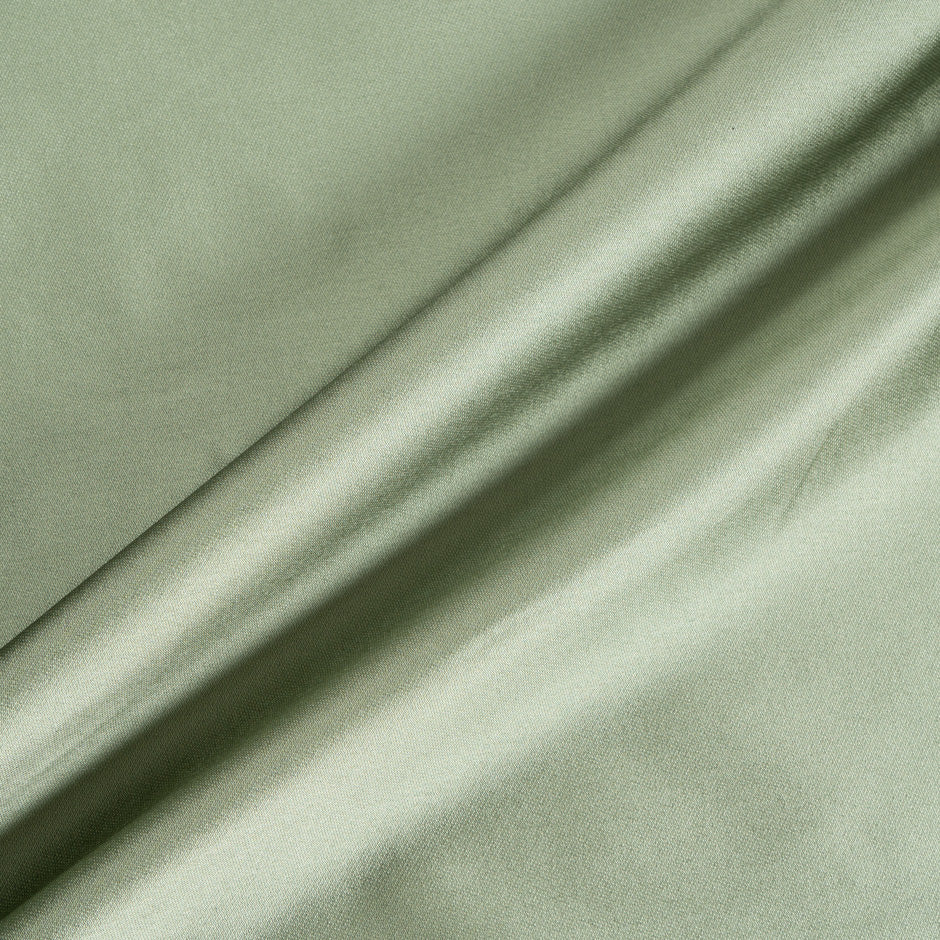 Pale Sage Green Pure Silk Shantung