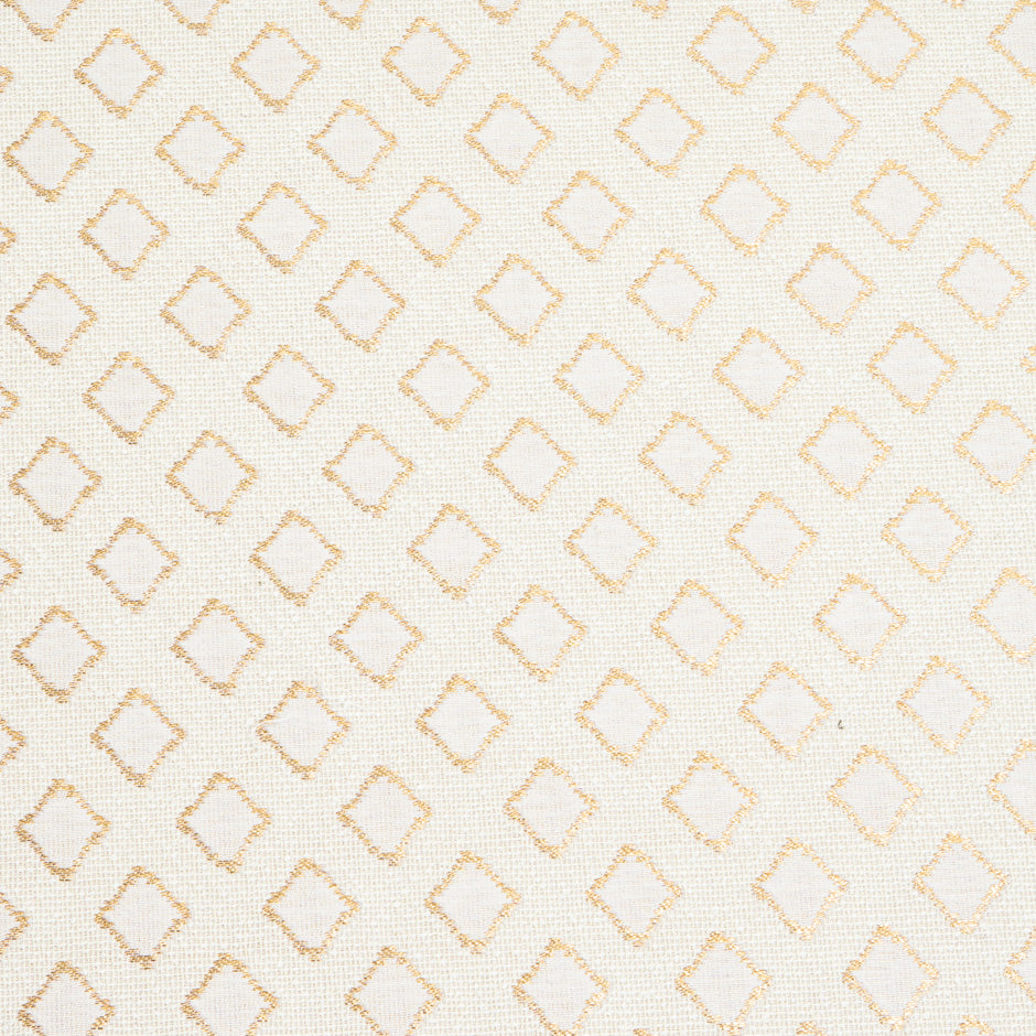 Metallic Gold Diamond Cotton & Linen Blend