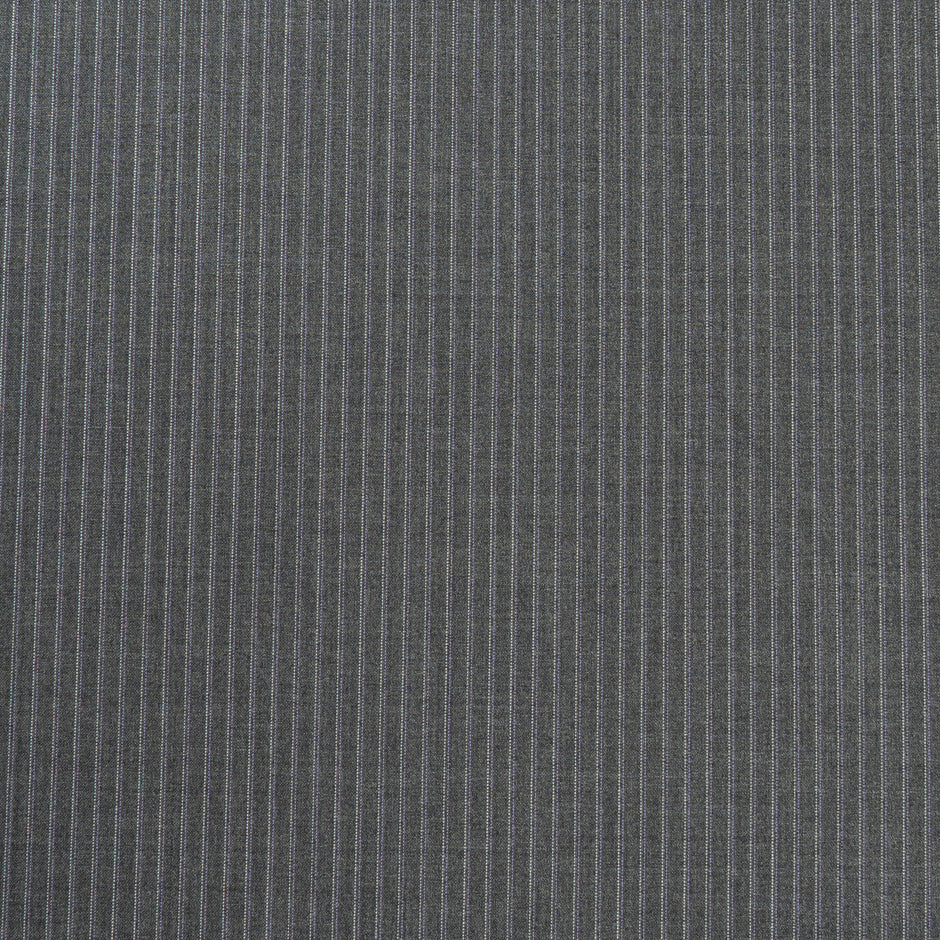 Grey Pinstriped Super 150s Pure Wool