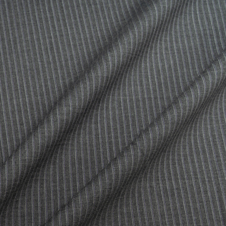 Grey Pinstriped Super 150s Pure Wool