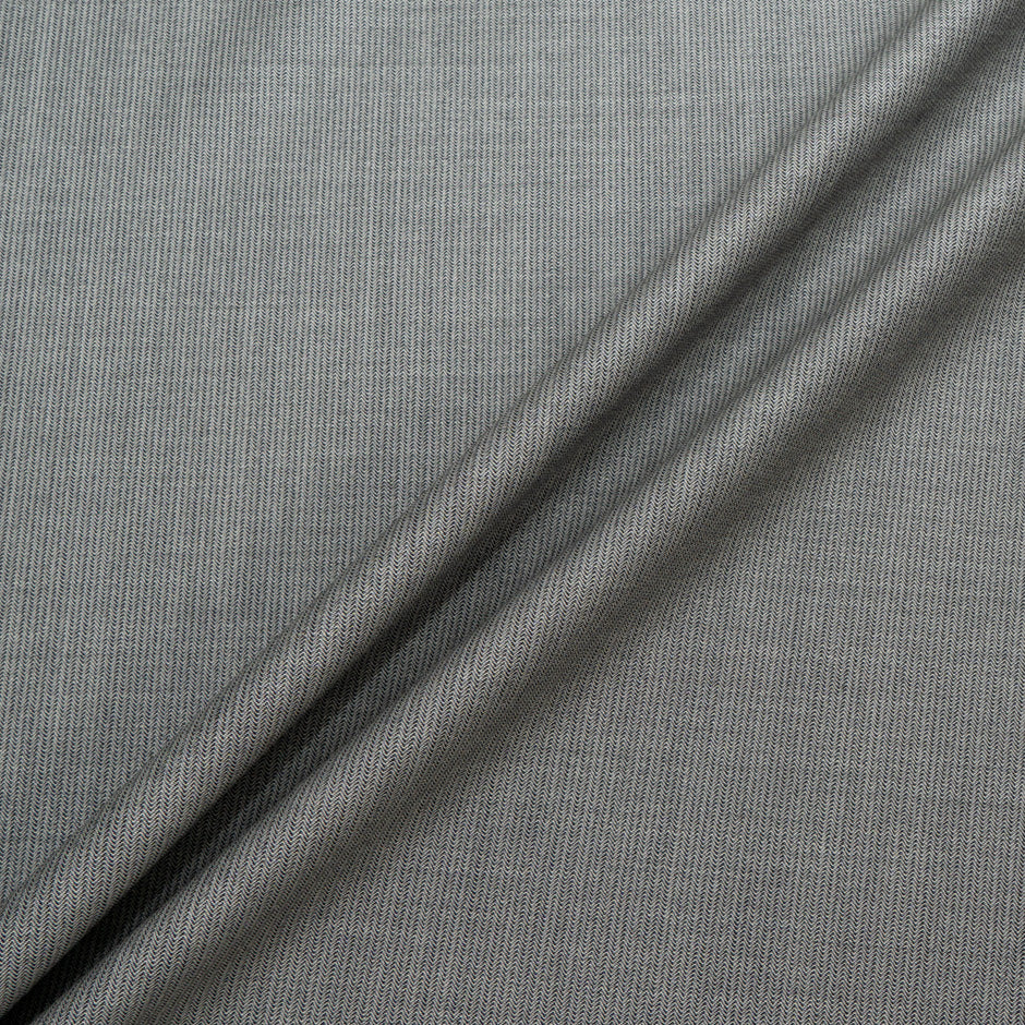 Slate Grey Superfine Herringbone Super 120s Pure Wool