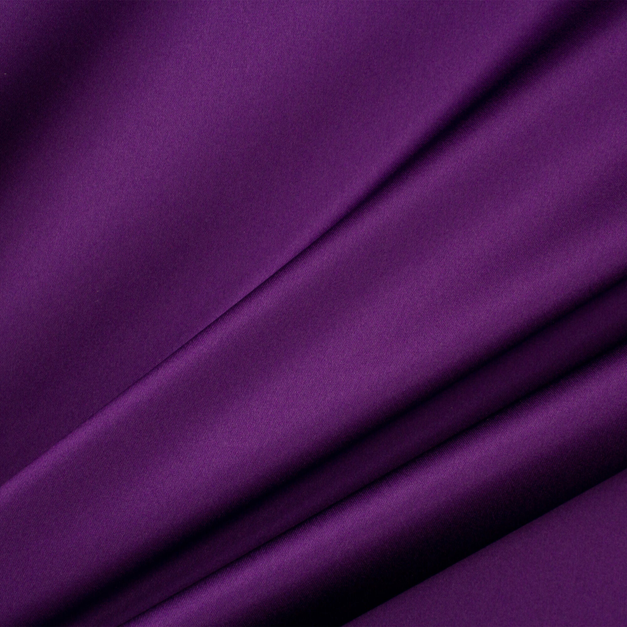 Deep Purple Silk Satin