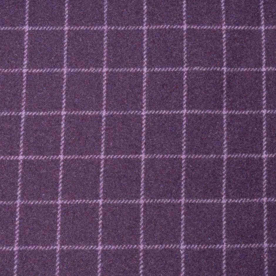 Lilac Checkered Purple Wool Blend