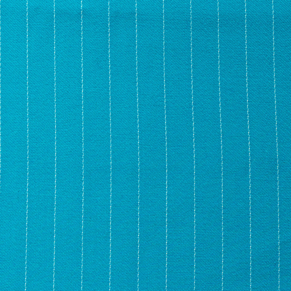 Bright Teal Pinstriped Pure Wool