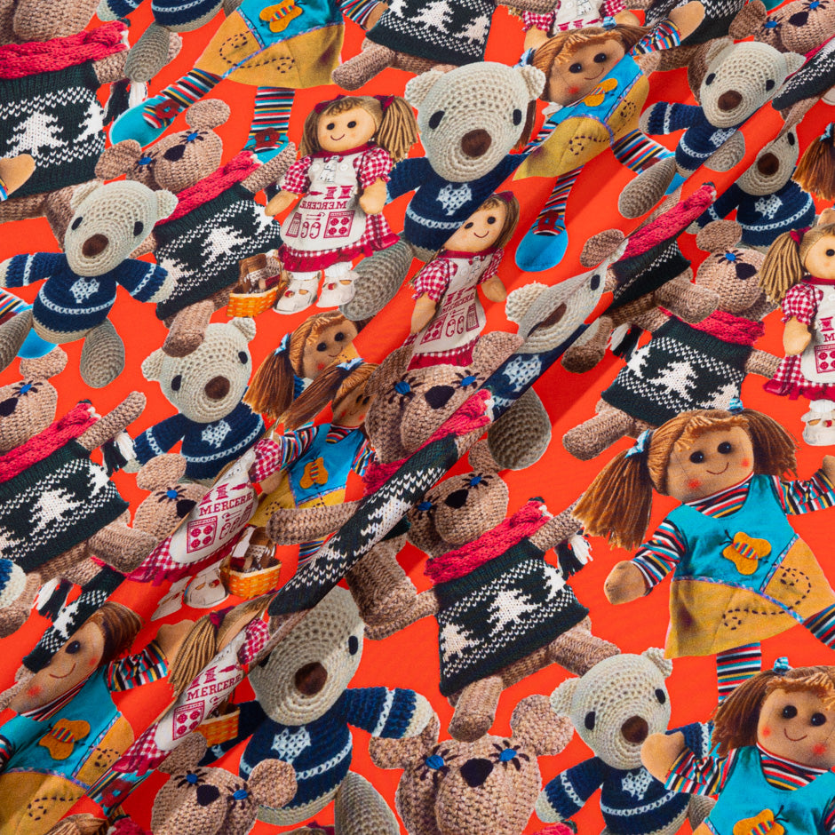 Dolls & Teddy Bears Printed Pure Silk