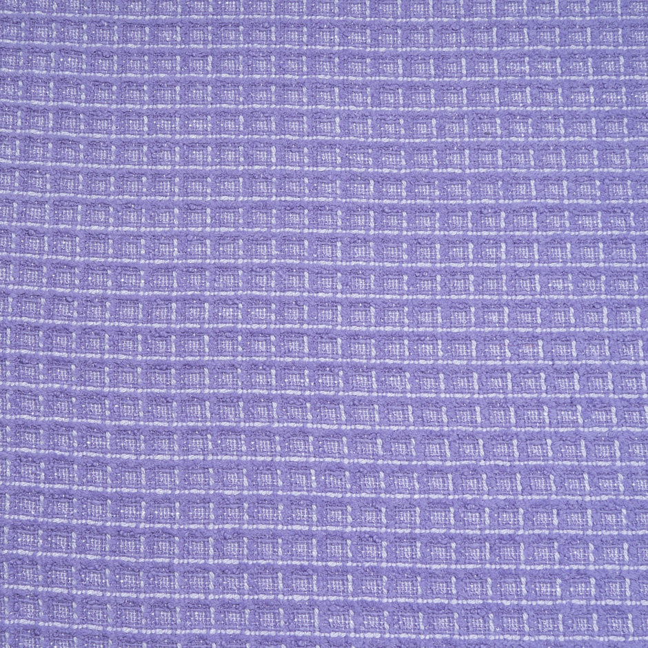 Deep Lilac Cotton Blend Bouclé