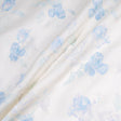 Blue Rose Vision Printed Double Silk Organza (A 75cm Piece)