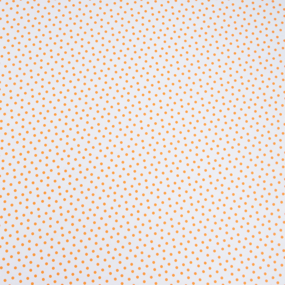 Orange Spotted White Pure Cotton