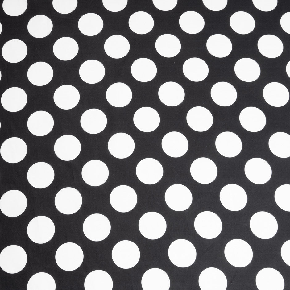 White Spotted Jet Black Pure Cotton