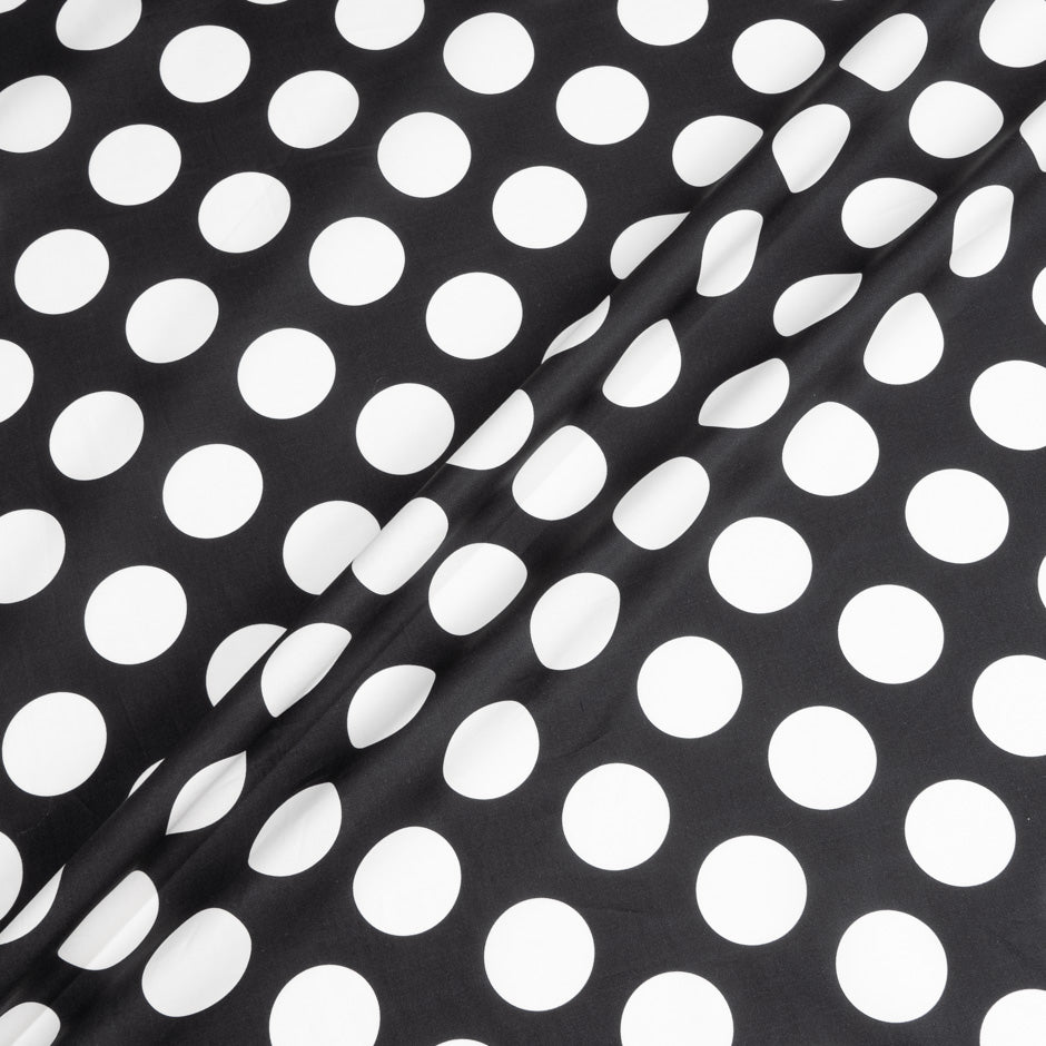 White Spotted Jet Black Pure Cotton