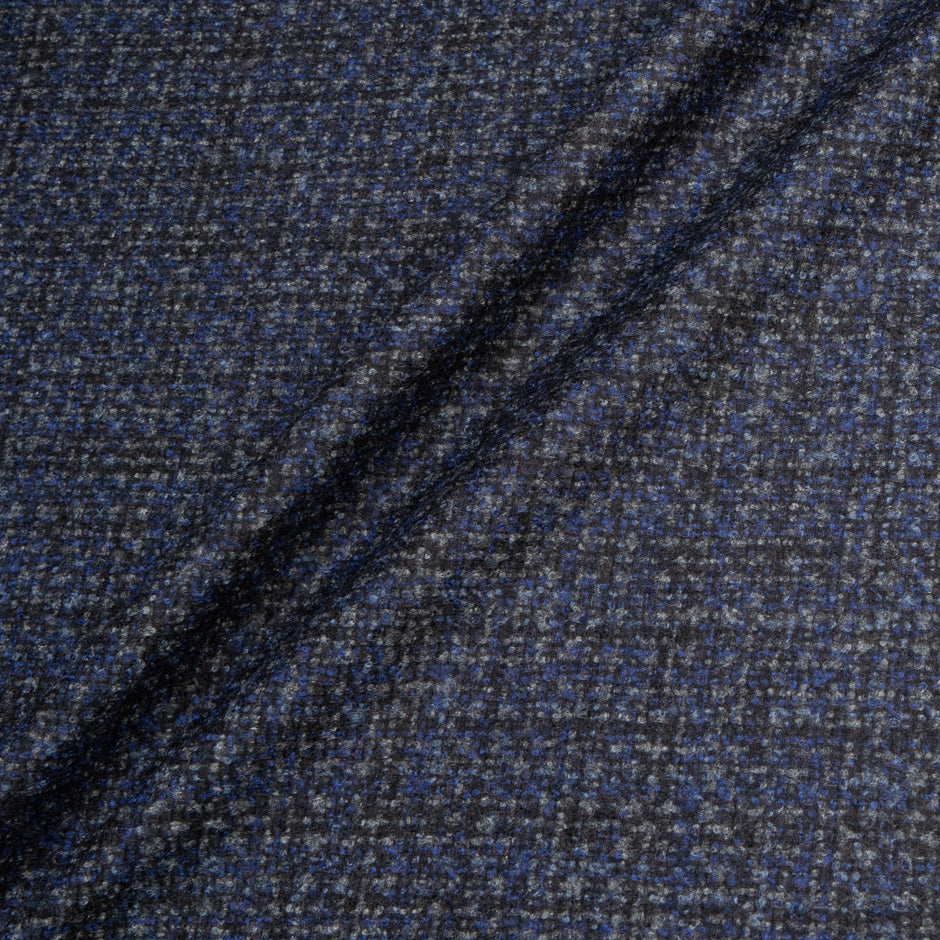 Black, Blue & Grey Wool, Silk & Cashmere Blend