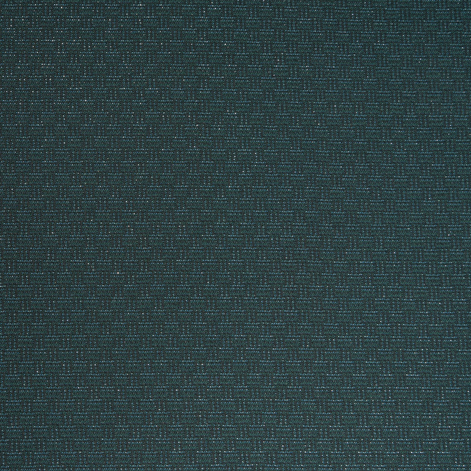 Teal Green Metallic Jacquard Woven Wool Suiting