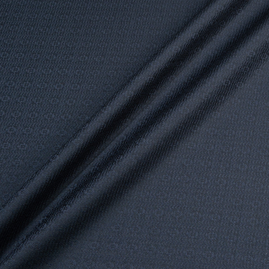 Midnight Blue Jacquard Pure Wool Suiting