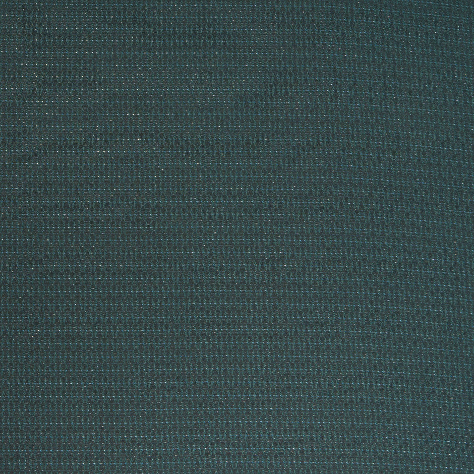 Dark Green Metallic Jacquard Wool Blend Suiting