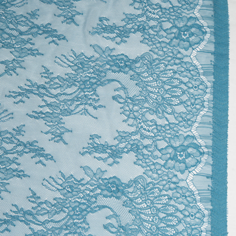 Deep Blue Chantilly Lace (A 2.90m Piece)