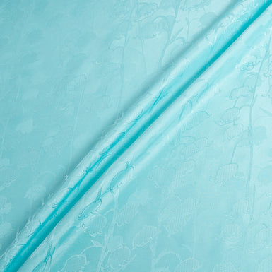 Baby Blue Blue Bell Jacquard Pure Silk (A 2.50m Piece)