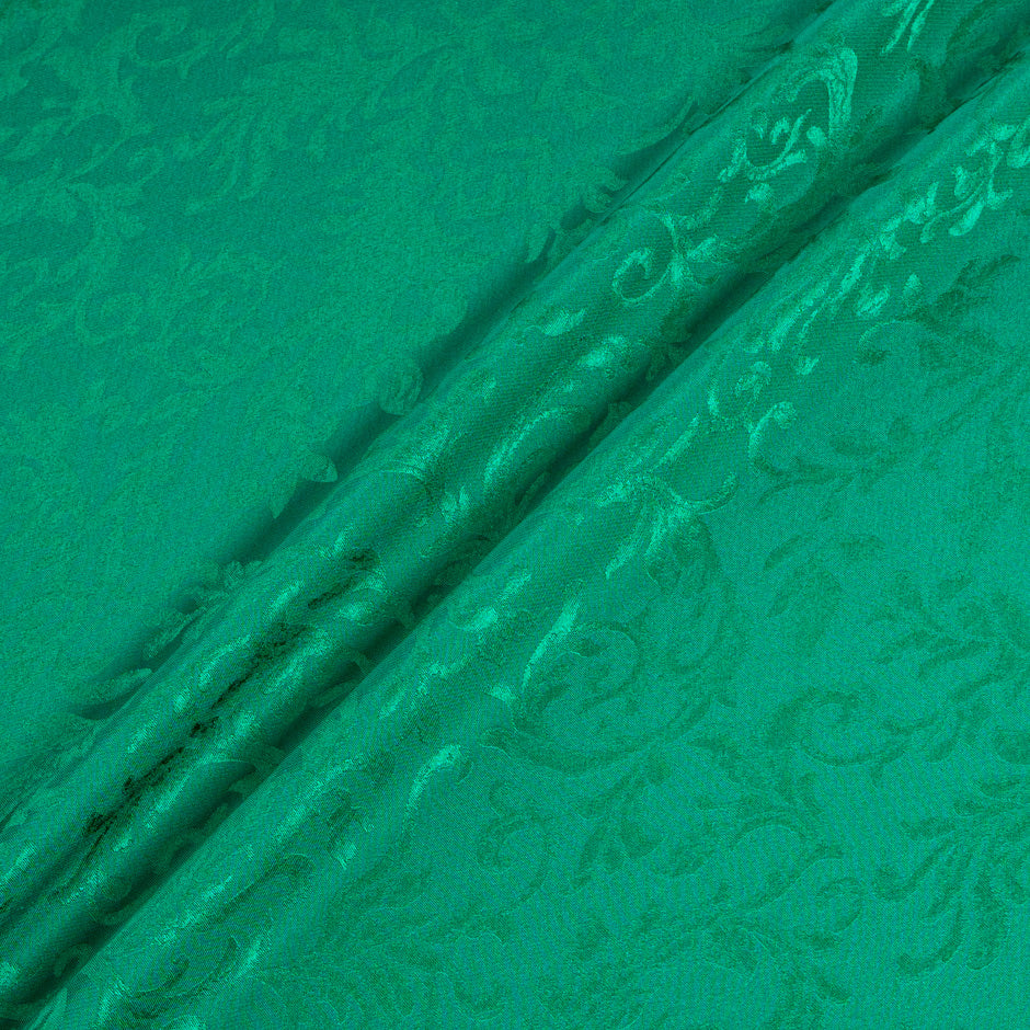 Emerald Green Jacquard Pure Silk