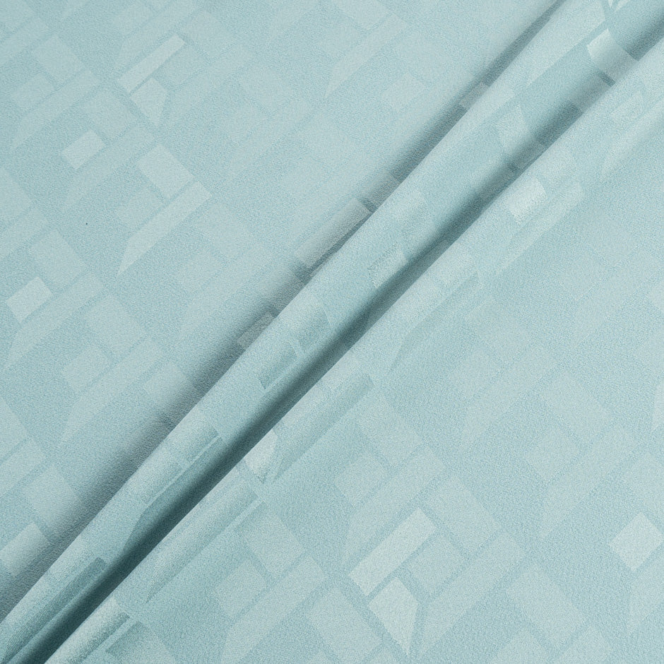 Soft Aqua Viscose Jacquard Crêpe (A 2.30m Piece)