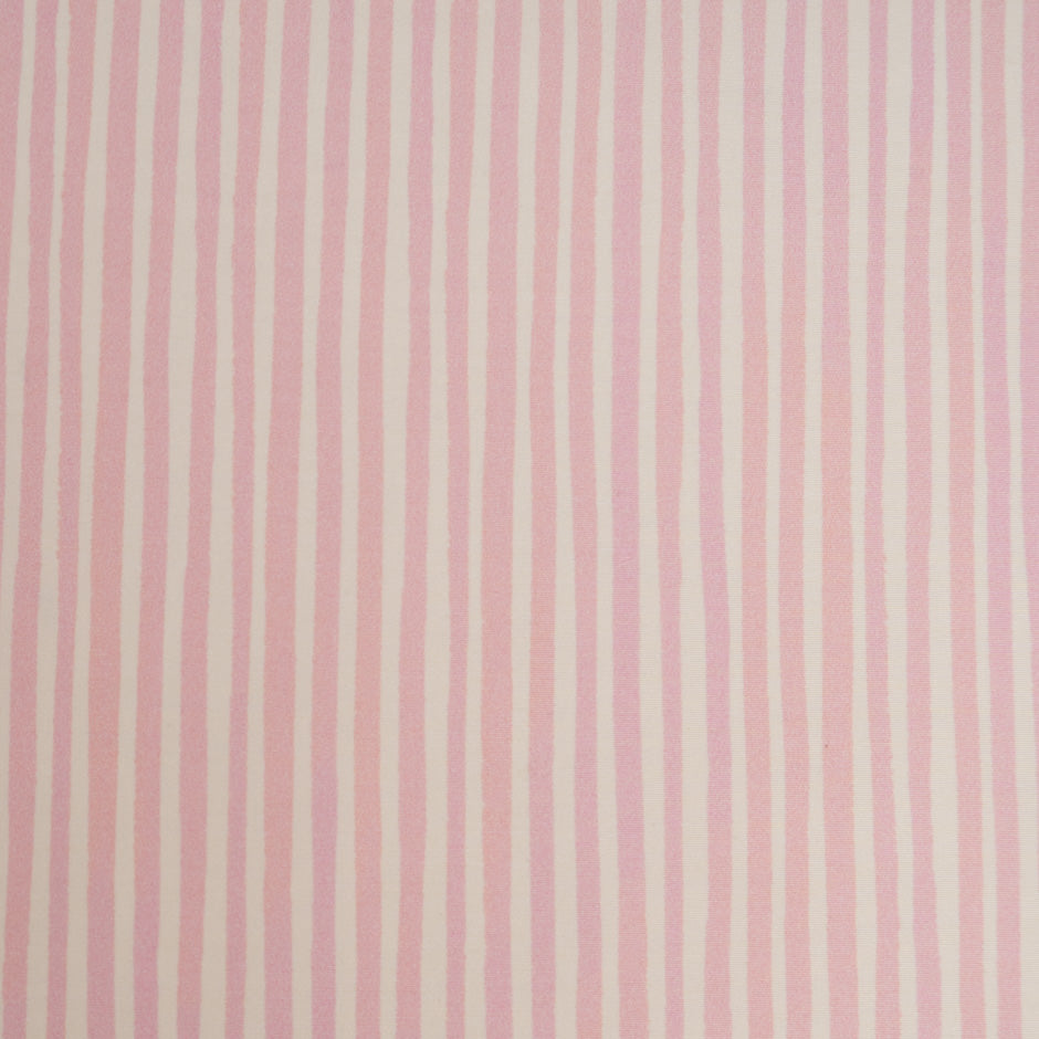 Baby Pink 'Striped' Pure Silk Cream Faille